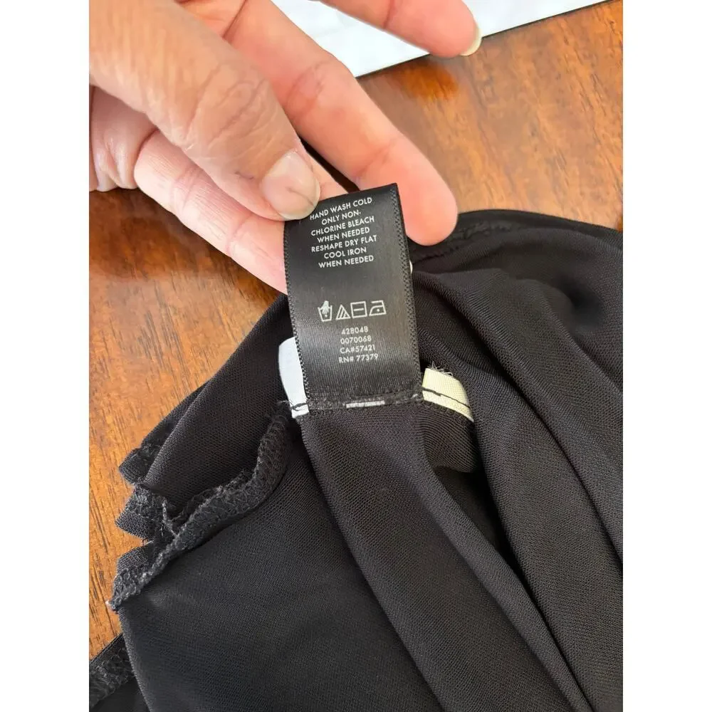 Ann Taylor Black Dress Blouse Shirt Size Small